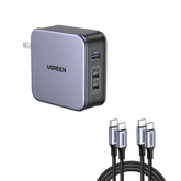 UGREEN Nexode 140W USB C GaN Charger-3 Ports Wall Charger Bundle