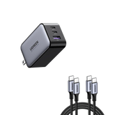 UGREEN Nexode 65W USB C GaN Charger-3 Ports Wall Charger Bundle