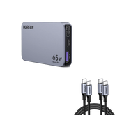 Nexode Pro 65W Ultra Slim iPhone Charger with 6.6FT 100W USB C Cable 2 Pack