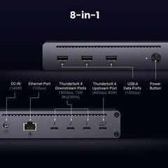 8-in-1 Thunderbolt Docking Station + USB-C Cable