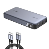 (Bundle) 145W Power Bank + 3.3FT 100W USB-C Cable 2 Pack