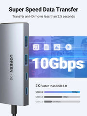 UGREEN USB-C Hub 4-Port USB 3.2 10Gbps Data Hub with 2 USB-C & 2 USB-A