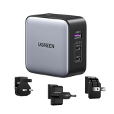 UGREEN Nexode 65W 3-Port Travel Charger with US/UK/EU Plug