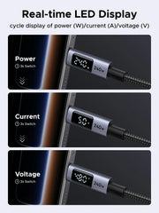 UGREEN USB-C Cable (240W, Digital Display, 480Mbps)