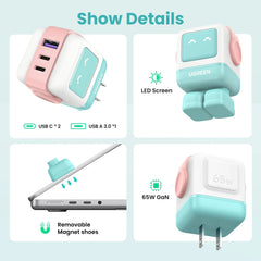 UGREEN Uno Charger 65W (Cyan)