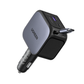 UGREEN Nexode Car Charger 145W with Retractable USB-C Cable