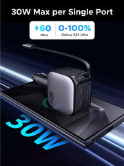UGREEN Nexode Car Charger 60W with Retractable USB-C Cable
