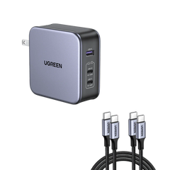 UGREEN Nexode 140W USB C GaN Charger-3 Ports Wall Charger Bundle