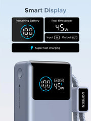 UGREEN Nexode Pro Power Bank 10000mAh 45W with Built-in Cable