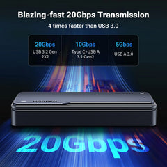 UGREEN M.2 NVMe SSD Enclosure Adapter 20Gbps USB C 3.2 Gen2x2