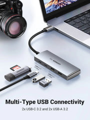 UGREEN USB-C Hub 4-Port USB 3.2 10Gbps Data Hub with 2 USB-C & 2 USB-A