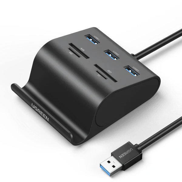 Ugreen USB 3.0 Hub Card Reader with Phone Stand