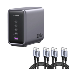 (Bundle) Nexode 300W Charger + 6.6FT 100W USB-C Cable 4 Pack