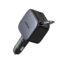 UGREEN Nexode Car Charger 60W with Retractable USB-C Cable